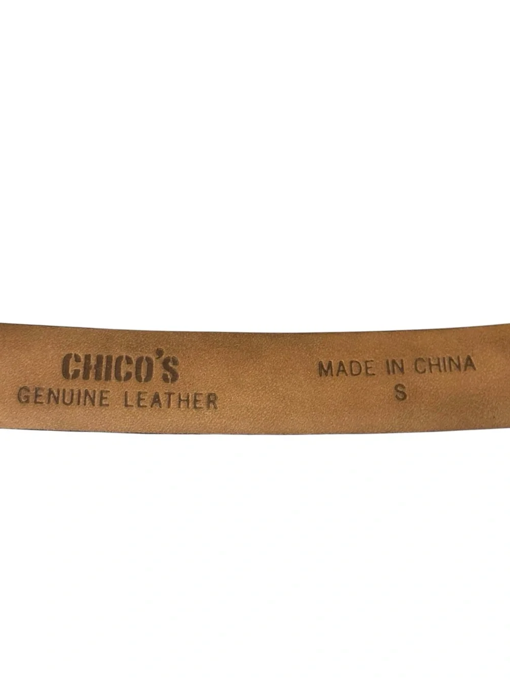 Chico’s 1996 Dark Brown Leather Engraved Silver Starburst Motif Western Belt S